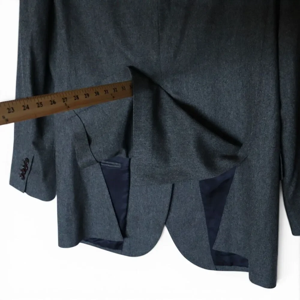 J.Crew Men's 40R Fox All Wool Cloth Sport Coat Blazer Unstructured Gray 